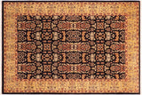 Oriental Ziegler Eboni Blue Gold Hand-Knotted Wool Rug - 6'2'' x 8'11''