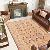 handmade Transitional Kafkaz Chobi Ziegler Brown Beige Hand Knotted RECTANGLE 100% WOOL area rug 6 x 9