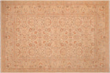 Oriental Ziegler Annelies Beige Tan Hand-Knotted Wool Rug - 6'2'' x 9'0''