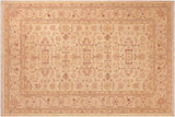 Bohemien Ziegler Rufina Beige Tan Hand-Knotted Wool Rug - 6'1'' x 8'11''