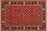 Bohemien Ziegler Gabriel Red Blue Hand-Knotted Wool Rug - 6'2'' x 9'0''