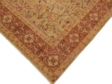 handmade Traditional Antique Lt. Green Lt. Brown Hand Knotted RECTANGLE 100% WOOL area rug 9x12