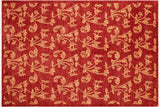 handmade Transitional Kafkaz Chobi Ziegler Red Gold Hand Knotted RECTANGLE 100% WOOL area rug 6 x 9