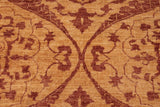 handmade Transitional Kafkaz Chobi Ziegler Gold Brown Hand Knotted RECTANGLE 100% WOOL area rug 6 x 9