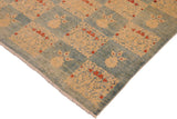 handmade Transitional Kafkaz Chobi Ziegler Blue Tan Hand Knotted RECTANGLE 100% WOOL area rug 10 x 14