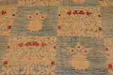 handmade Transitional Kafkaz Chobi Ziegler Blue Tan Hand Knotted RECTANGLE 100% WOOL area rug 10 x 14