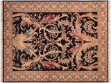 Bhati Pak Persian Nerissa Black/Green Wool Rug - 6'1'' x 9'1''