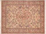 Tamour Pak Persian Mellie Beige/Pink Wool Rug - 6'1'' x 9'6''