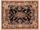 Gujranwala Pak Persian Maye Black/Gray Wool Rug - 6'2'' x 8'11''