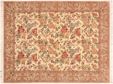 Kashan Pak Persian Junita Beige/Gold Wool Rug - 6'0'' x 9'1''