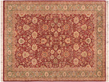 Pak Persian Blythe Red/Green Wool Rug - 6'2'' x 8'11''