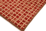 handmade Transitional Kafkaz Chobi Ziegler Red Tan Hand Knotted RECTANGLE 100% WOOL area rug 10 x 14