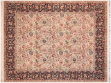 Irfan Pak Persian Daniell Beige/Blue Wool Rug - 8'1'' x 10'0''