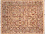 Tabriz Pak Persian Ute Beige/Green Wool Rug - 8'1'' x 10'2''