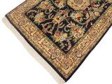 handmade Traditional Anarlaki Blue Beige Hand Knotted RECTANGLE 100% WOOL area rug 4x6