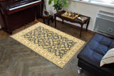 handmade Transitional Kafkaz Chobi Ziegler Charcoal Blue Hand Knotted RECTANGLE 100% WOOL area rug 4 x 6