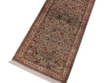 handmade Traditional Abasi Afsha Green Beige Hand Knotted RUNNER 100% WOOL area rug 3x13