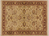 Kashan Pak Persian Stefania Beige/Red Wool Rug - 3'2'' x 5'3''