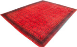 A08152, 9 1"x11 7",Over Dyed  ,9x12,RED,RED,Hand Knotted                  ,Pakistan   ,100% Wool  ,Rectangle