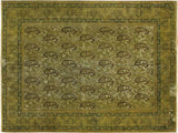 Distressed Tijuana Brown/Beige Wool Rug - 7'8'' x 9'9''