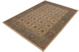 A09044, 510"x 710",Transitional                  ,6x8,Natural,LT. BLUE,Hand-knotted                  ,Pakistan   ,100% Wool  ,Rectangle  ,652671173783