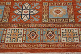 A09703, 511"x 9 2",Transitional                  ,6x9,Rust,LT. BLUE,Hand-knotted                  ,Pakistan   ,100% Wool  ,Rectangle  ,652671179464