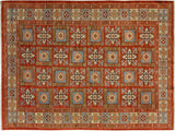 A09703, 511"x 9 2",Transitional                  ,6x9,Rust,LT. BLUE,Hand-knotted                  ,Pakistan   ,100% Wool  ,Rectangle  ,652671179464