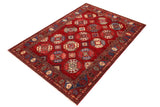 handmade Transitional Kafkaz Chobi Ziegler Red Rust Hand Knotted RECTANGLE 100% WOOL area rug 6 x 8