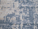 handmade Transitional Distressed Gray Blue Machine Made RECTANGLE POLYESTER area rug 9x12