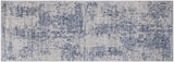 handmade Transitional Distressed Gray Blue Machine Made RECTANGLE POLYESTER area rug 9x12