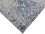 handmade Transitional Vintage Blue Gray Machine Made RECTANGLE POLYESTER area rug 9x12