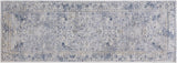 handmade Transitional Distressed Gray Blue Machine Made RECTANGLE POLYESTER area rug 9x12