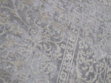 handmade Transitional Vintage Gray Beige Machine Made RECTANGLE POLYESTER area rug 9x12