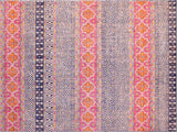 handmade Geometric Modern Blue Fushia Machine Made RECTANGLE POLYESTER area rug 10x14