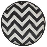 handmade  Ivory Black Hand-made ROUND VELVET area rug