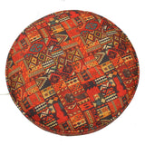 handmade Traditional Victorianot Rust Blue Hand-made ROUND JAQUARD area rug  23'' x 23'' x 18''