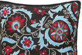 handmade Transitional Pillow Black Red Hand-Woven SQUARE SILK EMBROI pillow