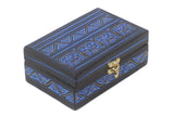 handmade Traditional Jewelrybox Black Blue Hand-made RECTANGLE WOOD Jewelry Box