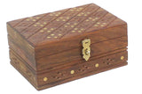 handmade Traditional Jewelrybox Brown Gold Hand-made RECTANGLE WOOD Jewelry Box