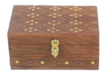 handmade Traditional Jewelrybox Brown Gold Hand-made RECTANGLE WOOD Jewelry Box