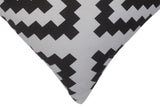 handmade  Pillow Ivory Black Hand-Woven SQUARE PRINTED VEL pillow