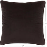 handmade  Pillow Black Black Hand-Woven SQUARE VELVET pillow