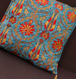 handmade Geometric Pillow Blue Red Handmade RECTANGLE throw pillow 2 x 2