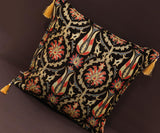 handmade Geometric Pillow Black Rust Handmade RECTANGLE throw pillow 2 x 2