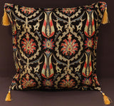 handmade Geometric Pillow Black Rust Handmade RECTANGLE throw pillow 2 x 2