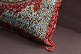 handmade Geometric Pillow Red Blue Handmade RECTANGLE throw pillow 2 x 2