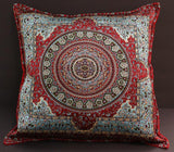 handmade Geometric Pillow Red Blue Handmade RECTANGLE throw pillow 2 x 2