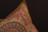 handmade Geometric Pillow Rust Gold Handmade RECTANGLE throw pillow 2 x 2