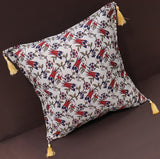 handmade Geometric Pillow Blue Red Handmade RECTANGLE throw pillow 2 x 2