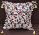 handmade Geometric Pillow Blue Red Handmade RECTANGLE throw pillow 2 x 2